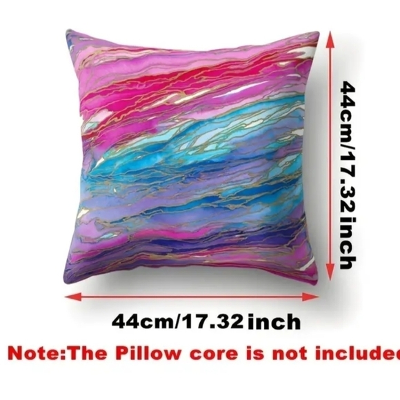 NWT decorative pillow case 17.32x17.32 in zipper enclosure - Picture 3 of 3
